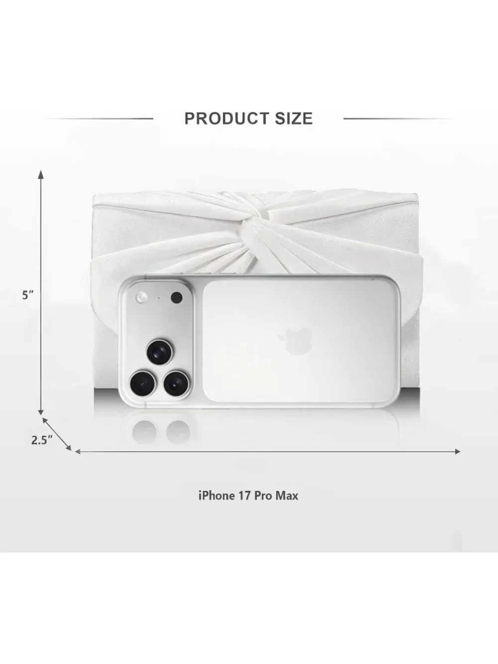 Women's White Faux Suede Pleated Bow Clutch Purse For With Strap Evening Bag